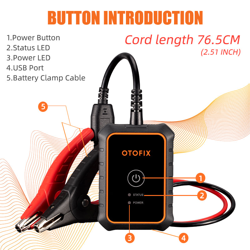 OTOFIX BT1 Lite Battery Tester button introduction