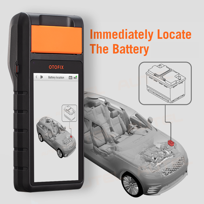 OTOFIX BT1 Battery Tester can find the location of the battery immediately