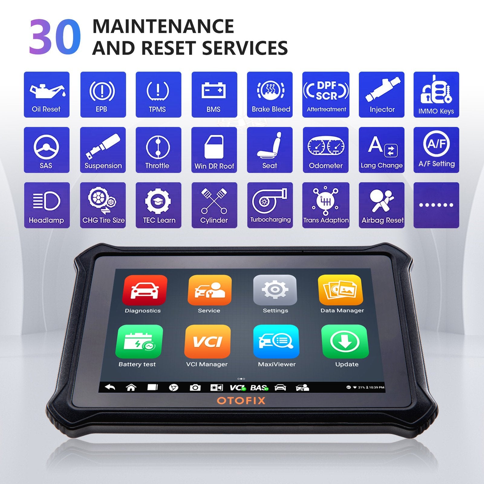 OTOFIX D1 Diagnostic Tablet Automotive Scanner 30 maintenance and reset services